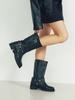 Komorebi Museum 2 Colors_Handmade 90S Biker Mid-Calf Boots Suede Ver. | Km118-S