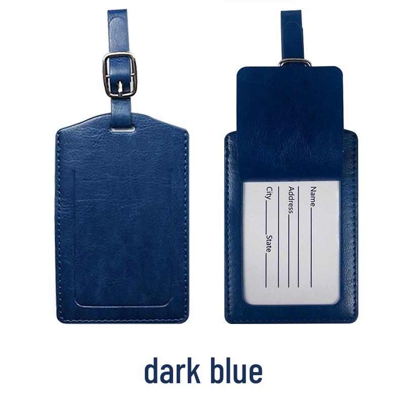 Metal Buckle Boarding Pass and PU Leather Luggage Tag with Hot Stamped Paper Card