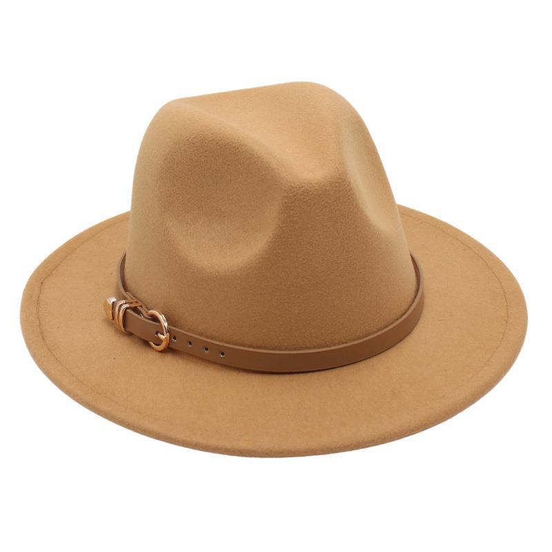 Europe And The United States New Top Hat British Party Jazz Hat Fedora Foreign Trade Woolen Felt Hat Big Brim Trendy Hat