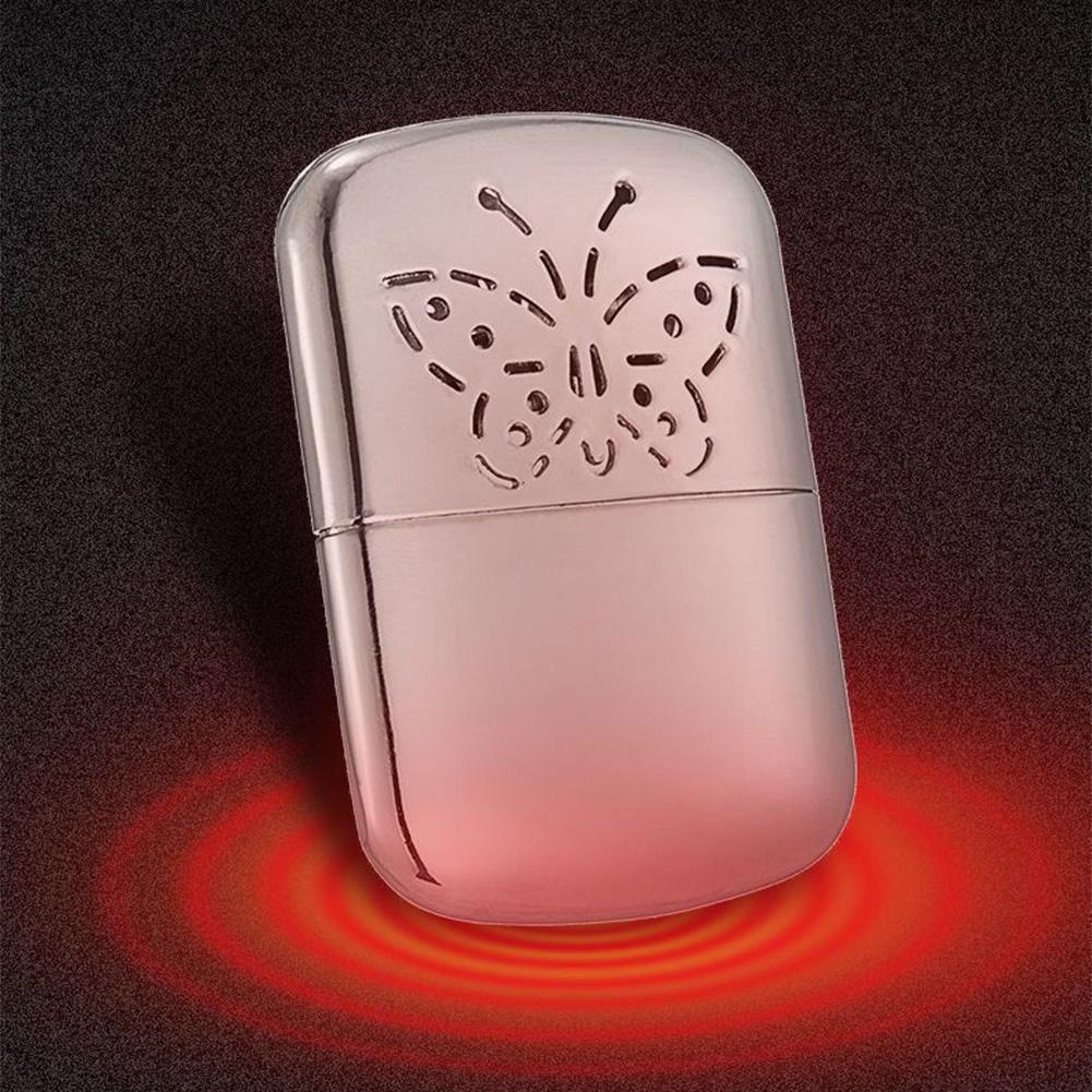 Zinc Alloy Portable Fuel Hand Warmer Reusable Pocket Hand Warmer Fuel Heater for Outdoor Sports Camping Hiking
