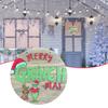 Christmas Welcome Door Sign Green Wooden Wreath for Front Door Wall Porch Indoor Outdoor Decor