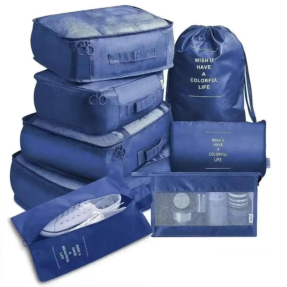 8PCS Clothes Storage Bag Foldable Storage Bag Portable Travel Management Luggage Portable Luggage Multipurpose Home Supplies