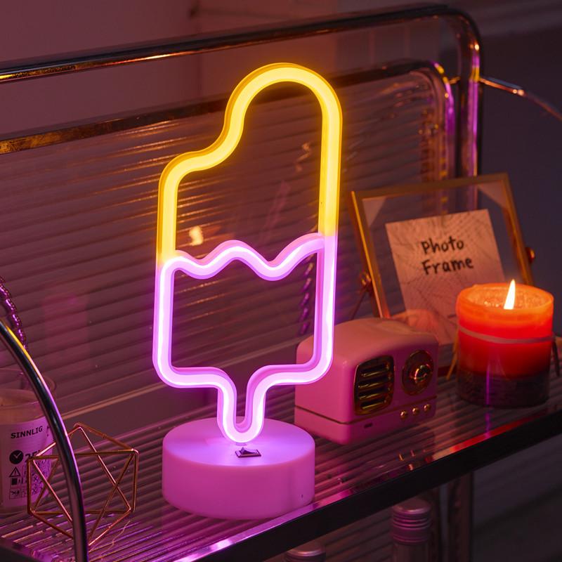 Heart-Shaped LED Neon Desk Lamp for Romantic Bedroom Decor
