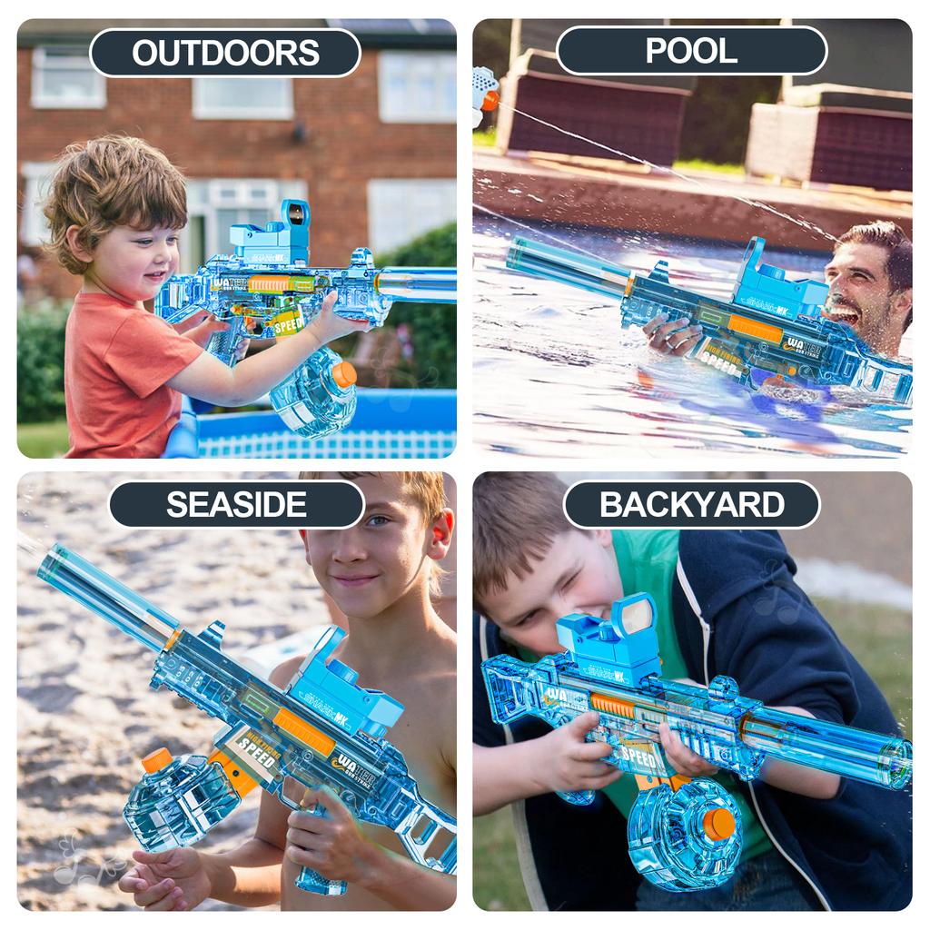 UMP45 Electric Water Guns For Adults Powerful Squirt Automatic Water Suction Water Blasters Summer  Beach Toy For Kids Gift
