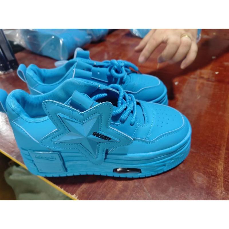 Autumn new thick-soled versatile board shoes women's fashion casual shoes student height increase leather surface white shoes women