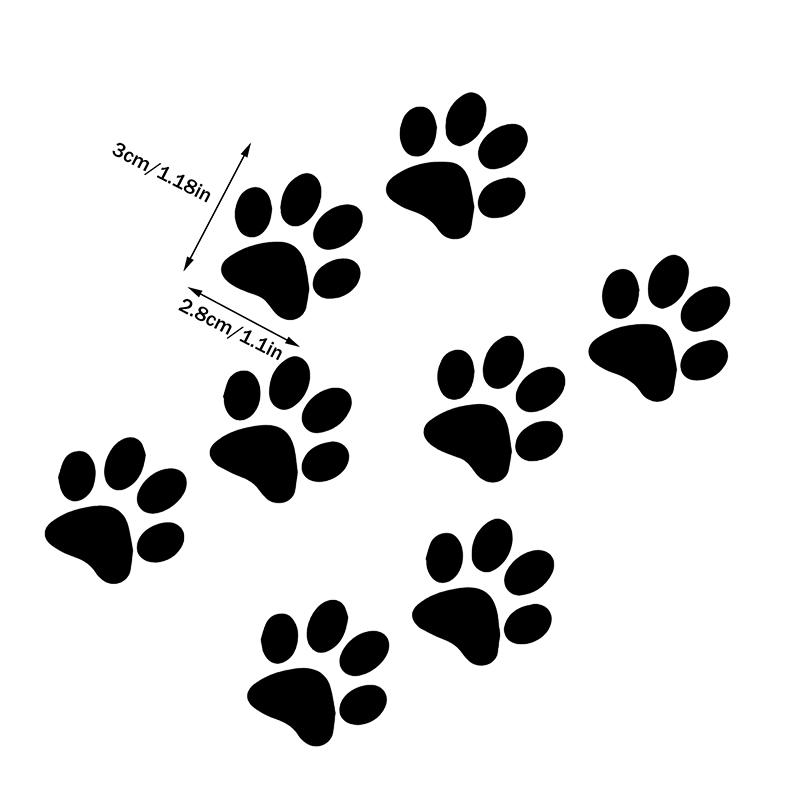 DIY Attractive Cat Paw Reflective Stick-ons for Bicycles, E-Bikes, MTB, Moto Helmets; Vinyl Adhesives for Bike Frames and Tubes