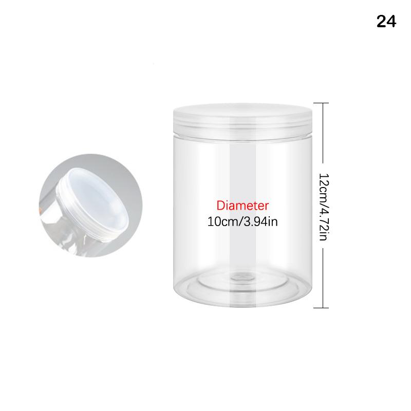 Plastic Packing Bottle Pet Clear Empty Seal Bottle Circular Bucket Storage Biscuit Jar Food Grade Sealed Cans Tank Container