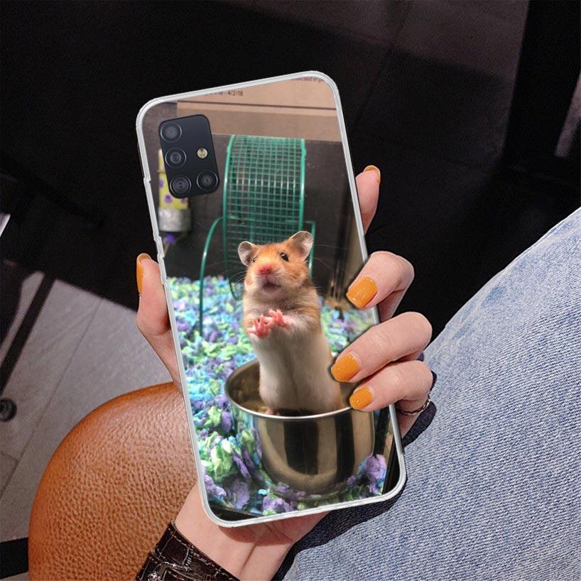 Cute Lovely Pet Hamster Phone Case For Samsung Galaxy A52 A32 A22 A12 A51 A31 A50S A30S A20S A10S Note 20 Ultra 10 Plus S10 A72