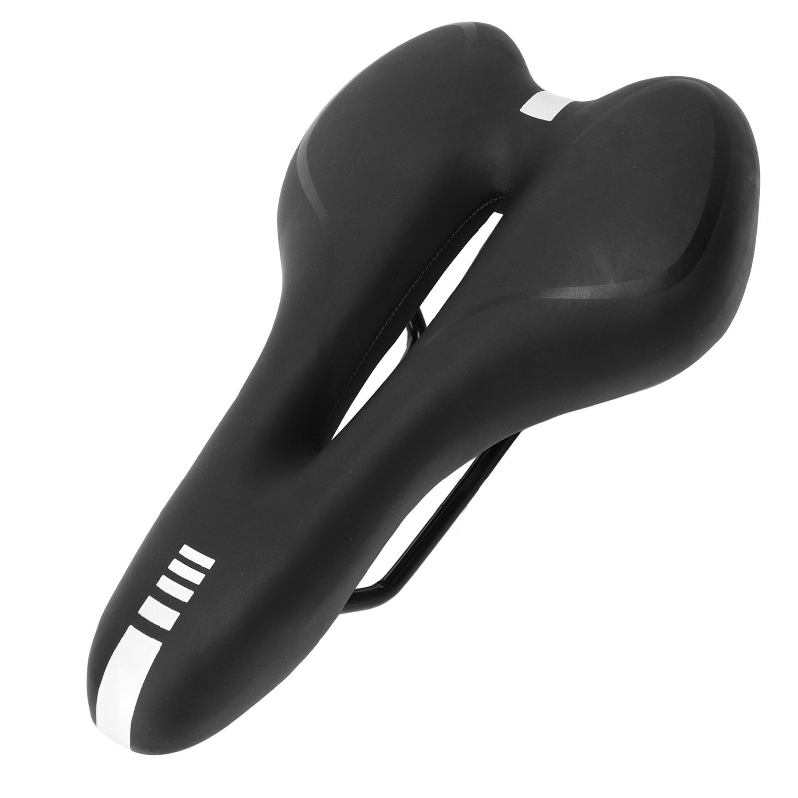 

Bike Saddle Black Hollow Breathable Ergonomic Design Shock Absorption Sponge Padding Cycling Bike Saddle