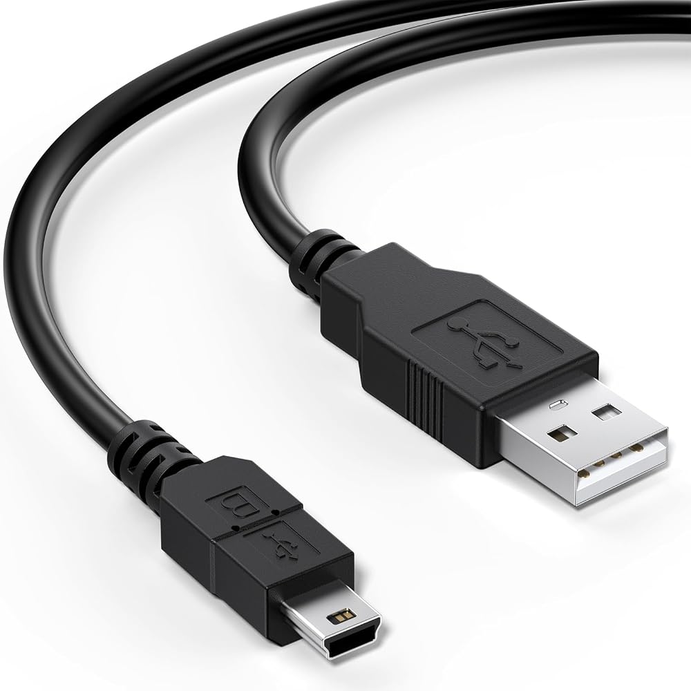 Amzpas 1.8M Charging Cable USB 2.0 Type A to Mini B Cable for PS3 Controller Charger, Mini USB Da...