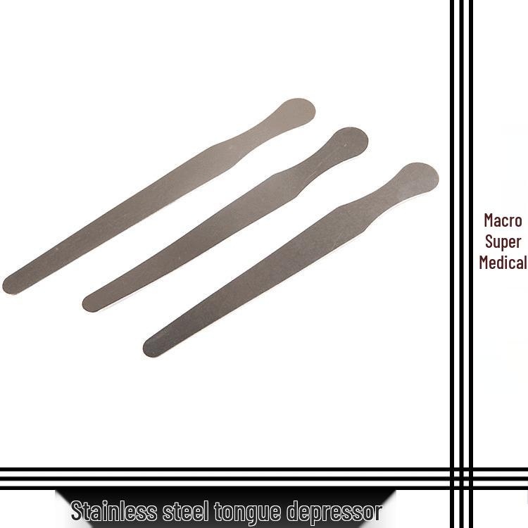 Stainless Steel Thickened Tongue Depressor and Mixing Spatula Set with Knife Holder - 14cm, 16cm, 18cm