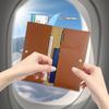 In-Stock Customizable PU Leather Travel Document Bag & Multi-functional Passport Holder
