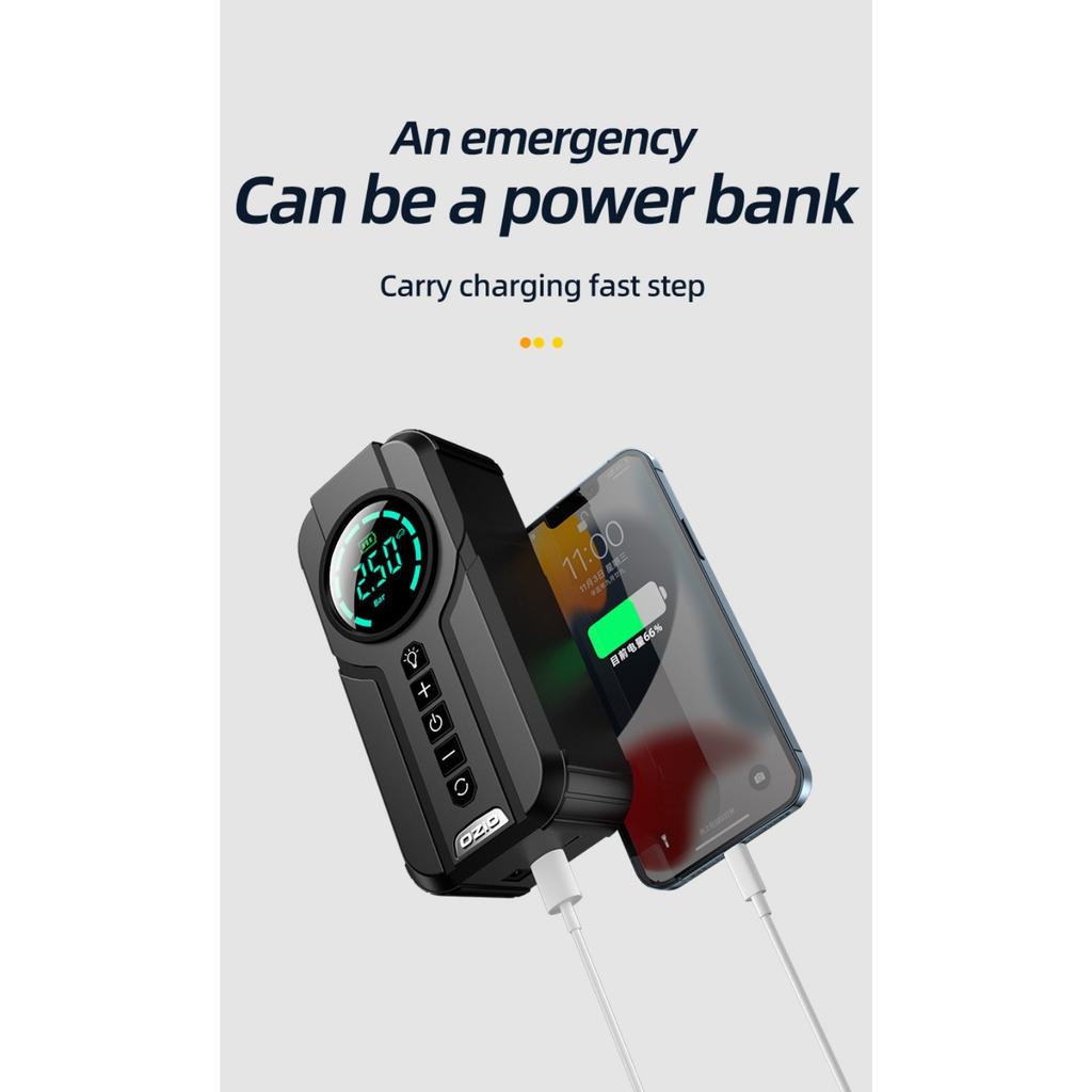 Bærbar Bilpumpe Dekkpumpe Bærbar Oppblåsbar Pumpe Sykkel Motorsykkel Mini Digital Skjerm Bilpumpe