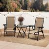 Three-Piece Garden Table and Chair Set - Khaki