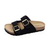 Fashion Slippers For Women Cork Footbed Beach Sandals Outdoor Suede Clogs Sandals With Adjustable Buckle Men Sandals