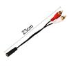 VCE RCA Conversion Female to 2 RCA RCA Cable Gold 23cm 3.5mm Cable, 3.5mm Male, Y-Type Splitter, Plated,