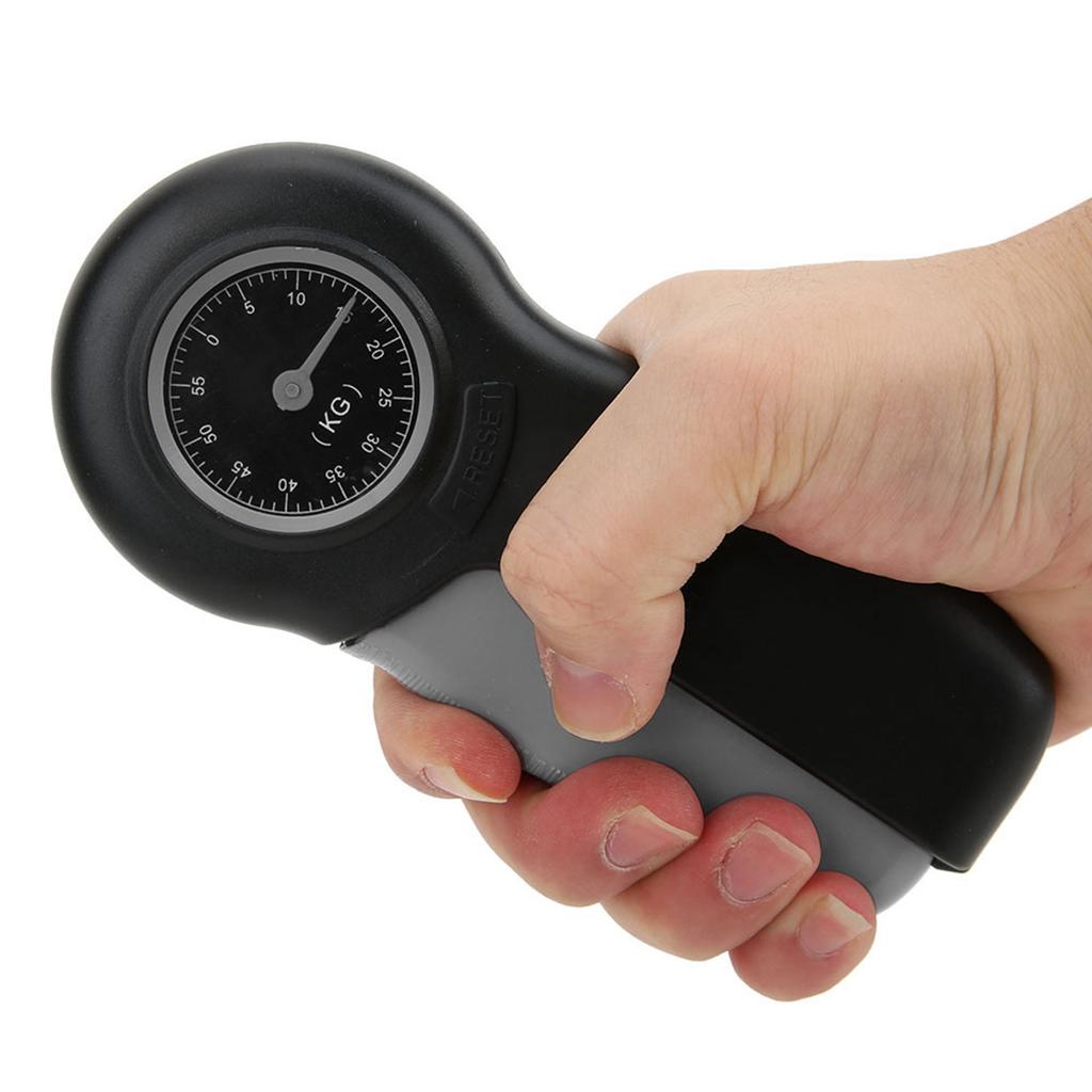 ABS Huge Screen Display Mechanical Wrist Strengthener Grip Force Gauge Hand Strength Measurement MeterBlack Gray
