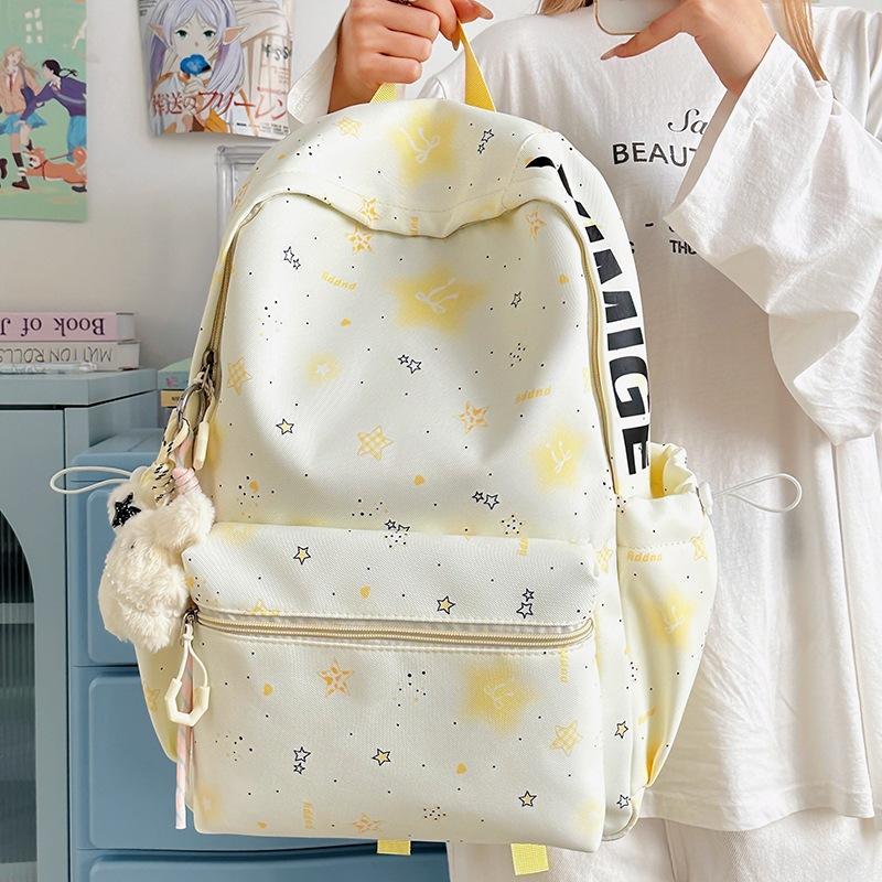 Schoolbag new high-value Japanese ins sweet star backpack junior high school student schoolbag women's light commuter backpack tide