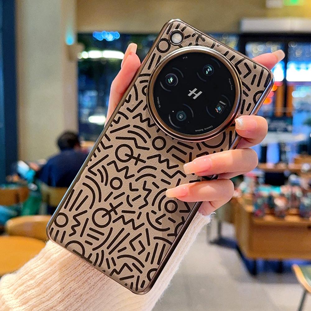 For Oppo Find X8 Pro 5G Case Creative Doodle Leather Electroplated Phone Back Cover