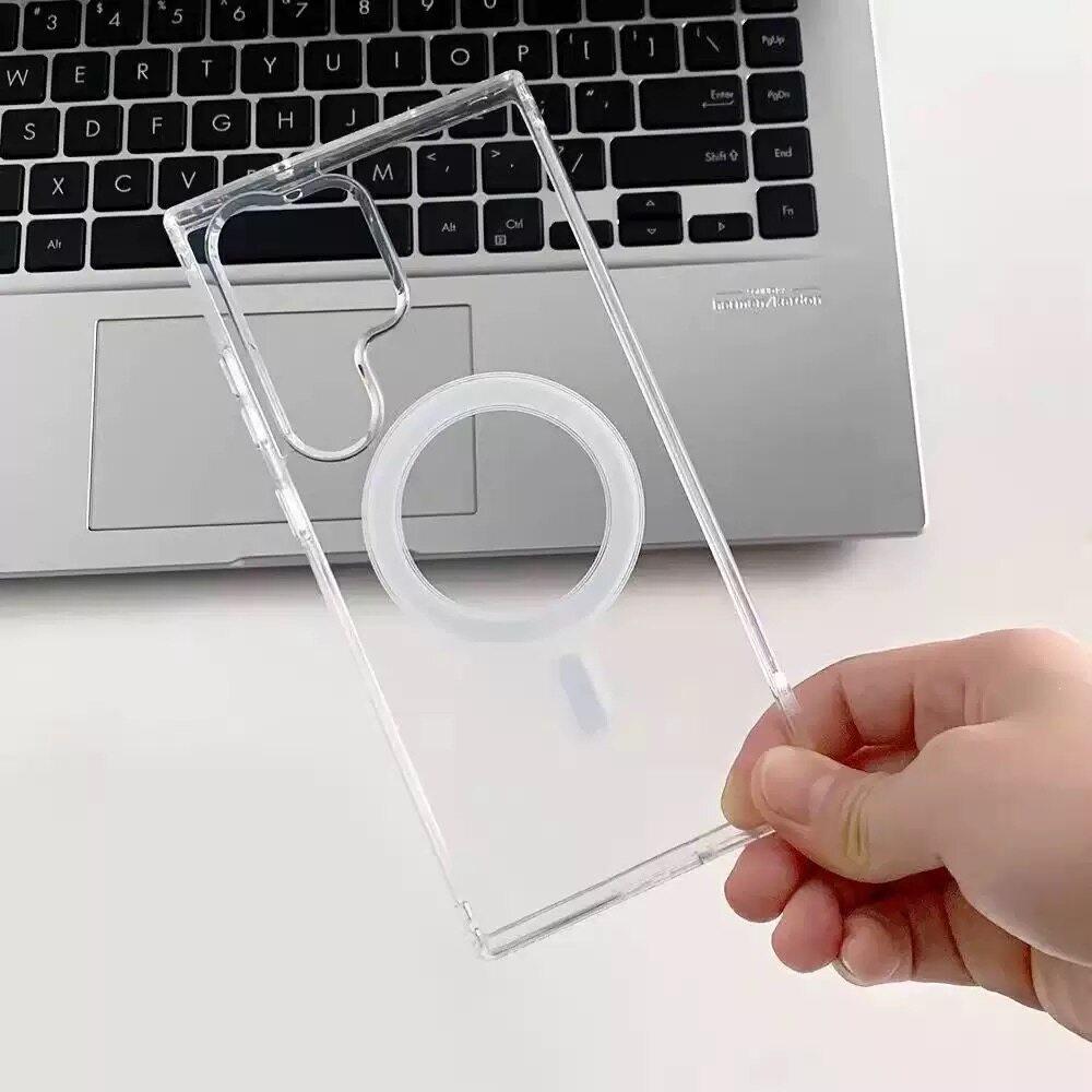 MagSafe Compatible Magnetic Acrylic Transparent Samsung S26edge Mobile Phone Case