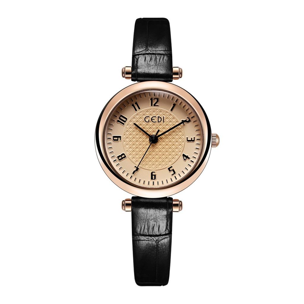 Simple Retro Style Student Small Bamboo Pattern Belt Quartz Waterproof Women'S Watch