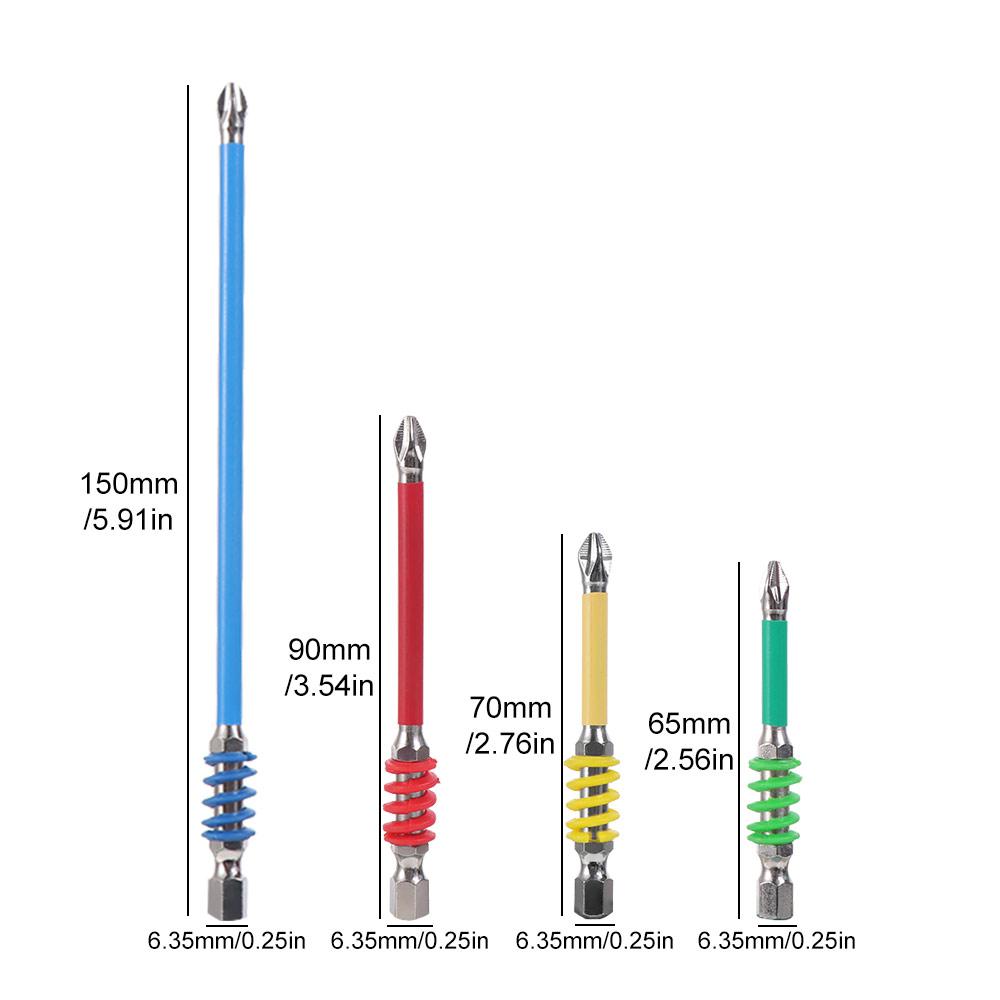 Magnetic Spring Screwdriver Bit With Spring Impact Batch Head  For Household Technician Work