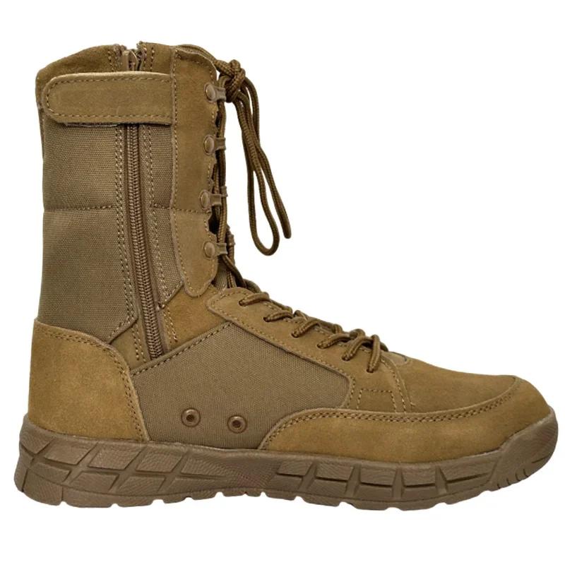 Fashion High Quality Outdoor Men's Hiking Shoes Desert High Tactical Boots Men's Soldier Combat Boots