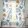 Ocean Animals Dolphin Jellyfish Tulle Curtains For Living Room Kitchen Window Drapes Home Decor Sheer Curtain For Kids Bedroom