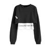 Korean Fake Two Piece Long Sleeve Black Tops All Season Patchwork Streetwear T Shirts