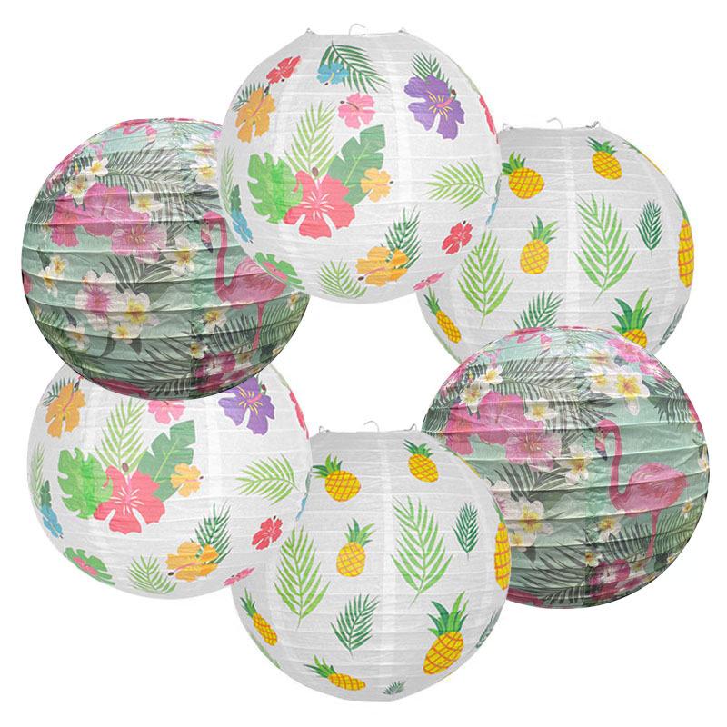 Pineapple Flamingo Flower DIY Paper Lantern Party Decor