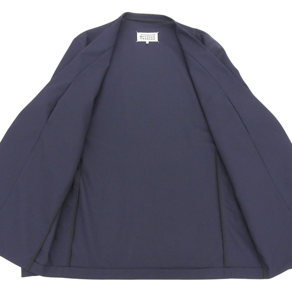 Maison Margiela Excellent condition collarless jacket, men's, navy, size 50, 18AW S50BN0357 Jacket 50 NavyUsed