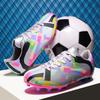 Low-top football shoes tf broken nails artificial flat AG nails leather feet boys and girls children and adolescents students training shoes