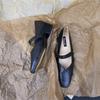 2025 spring new French niche thick heel high heels women's head temperament one-word buckle belt Mary Jane shoes women