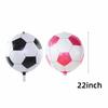 5pcs Set 22 Inch Round 4D Ball Balloon Silver Color Rose Gold Soccer Ball Balloon Football Themed Big Size Helium Balloon