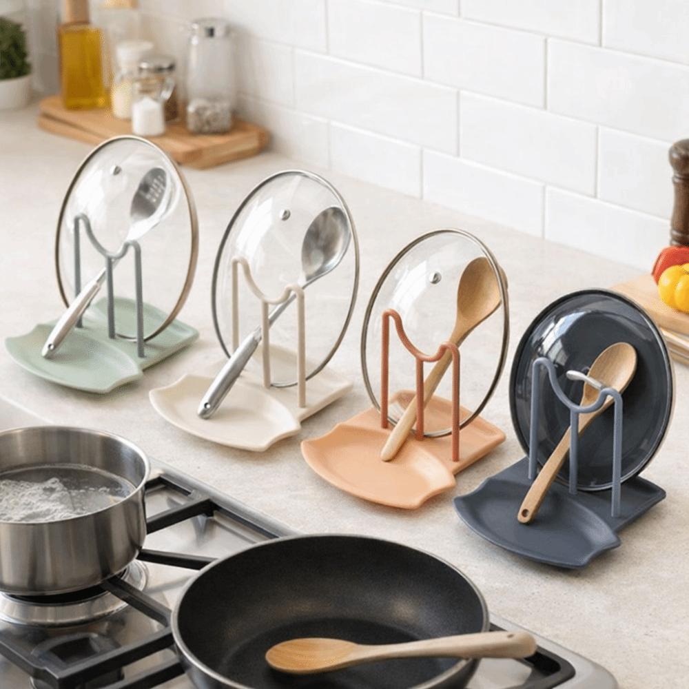 Detachable Pan Cover Shelf Multifunctional Pan Pot Lid Stand  Kitchen Accessories