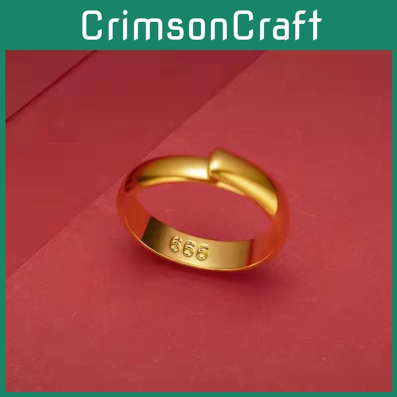 Elegant Unisex Gold Plated Ring For Couples Adjustable Open Band With Geometric Style