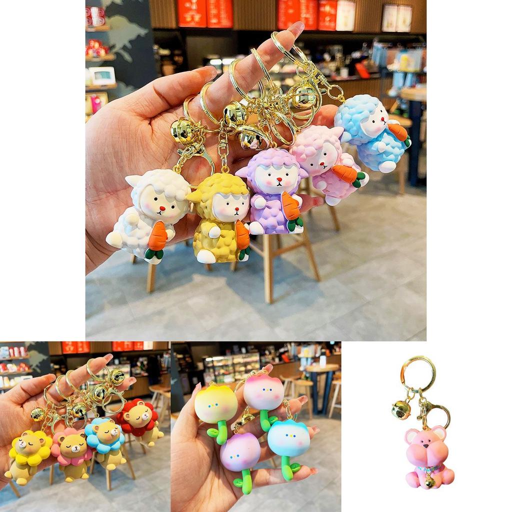 Adorable Resin Cartoon Keychain Perfect For Kids' Backpacks And Car Keys