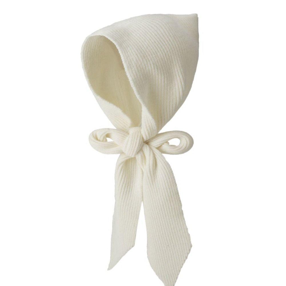 Hooded Hat Scarf Set Warmer Knitted Beanie Fashion Beanies Caps  Women Girl