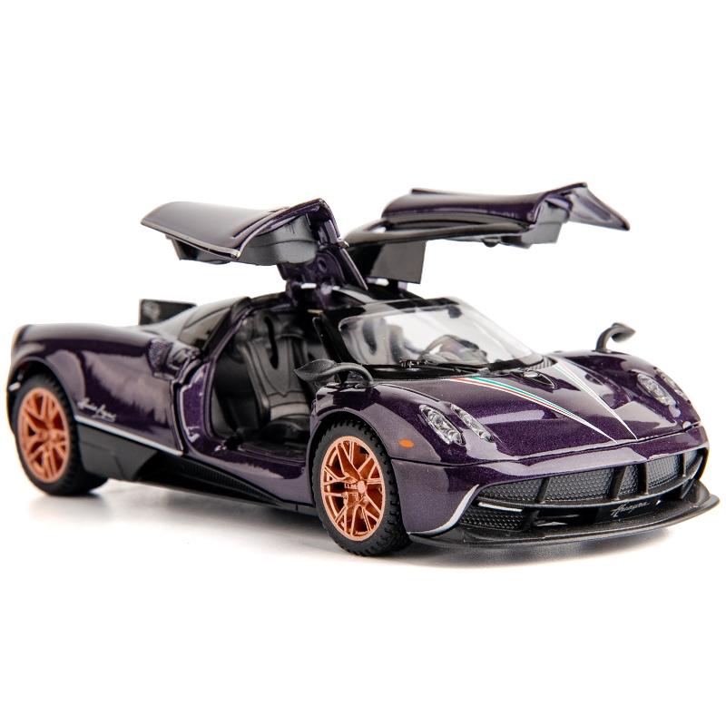 Pagani Huayra Dinastia Supercar Simulation Druckguss- und Spielzeugfahrzeuge Geräusche und Licht Rückziehauto 1:32 Legierungskollektionsmodell