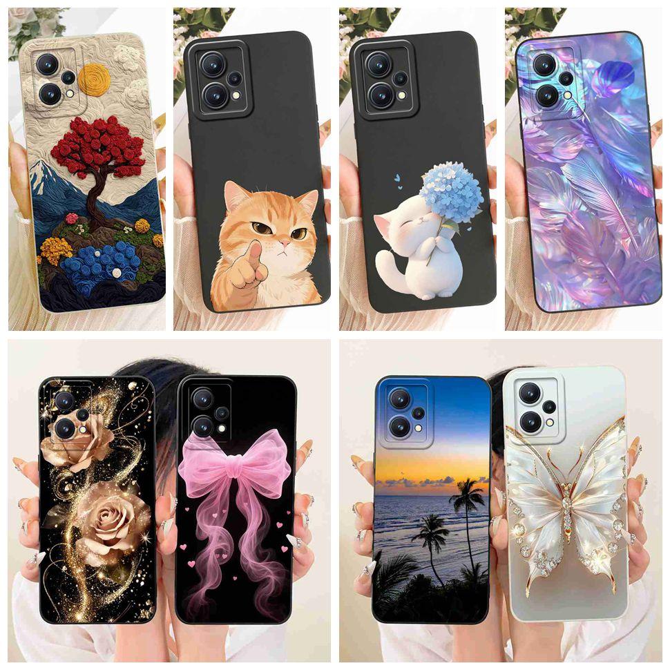 For Realme 9 Pro Plus Case Lovely Cat Pattern Silicon Soft Cover For Realme 9 ProPlus Pro+ 5G RMX3392 RMX3393 Fundas