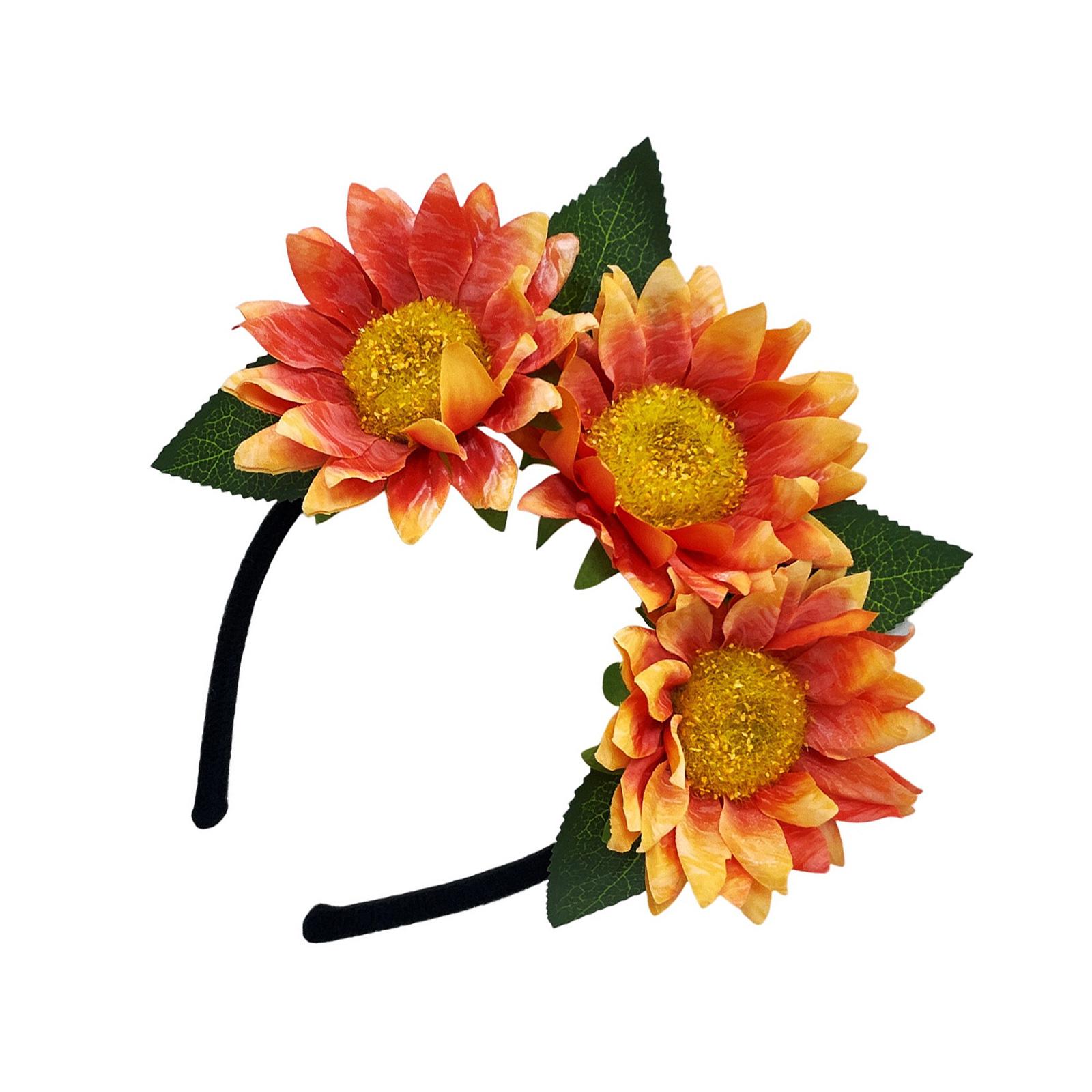 

Элегантный обруч для волос с подсолнухом Идеальный головной убор для свадеб, вечеринок и повседневного наряда Удобный свадебный головной убор C4