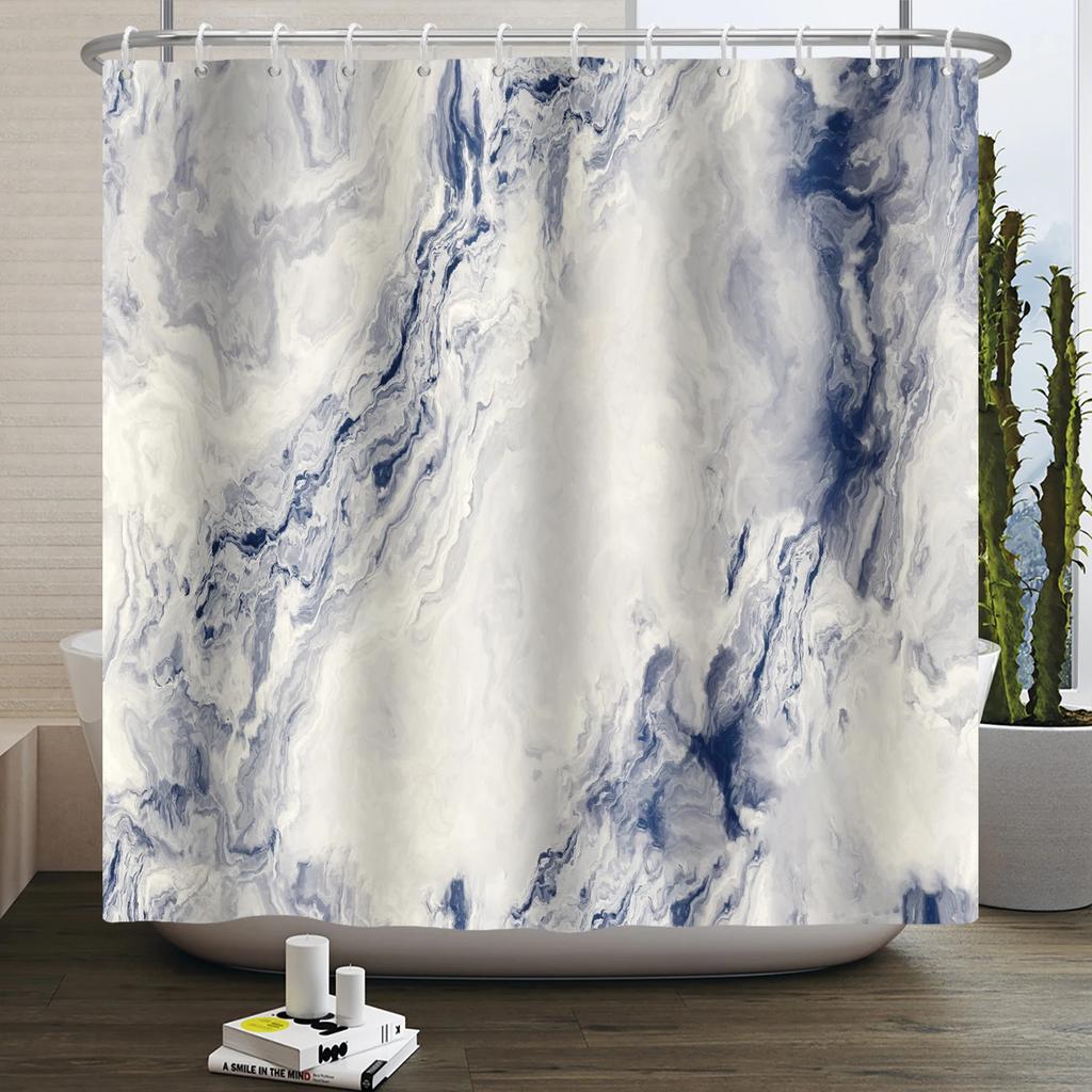 Marble Bathroom Curtain Abstract Modern Luxury Shower Curtain Waterproof Fabric Shower Curtain Bath Curtains With Hooks180x200
