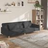 VidaXL 2-seater Sofa Bed with Two Pillows Dark Grey Fabric 375800