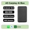 2025 New 3IN1 Android14 Wireless Carplay Android AutoAdapter Upgrade Plug&Play For Youtube Netflix Dongle Wireless Car AI TV BOX