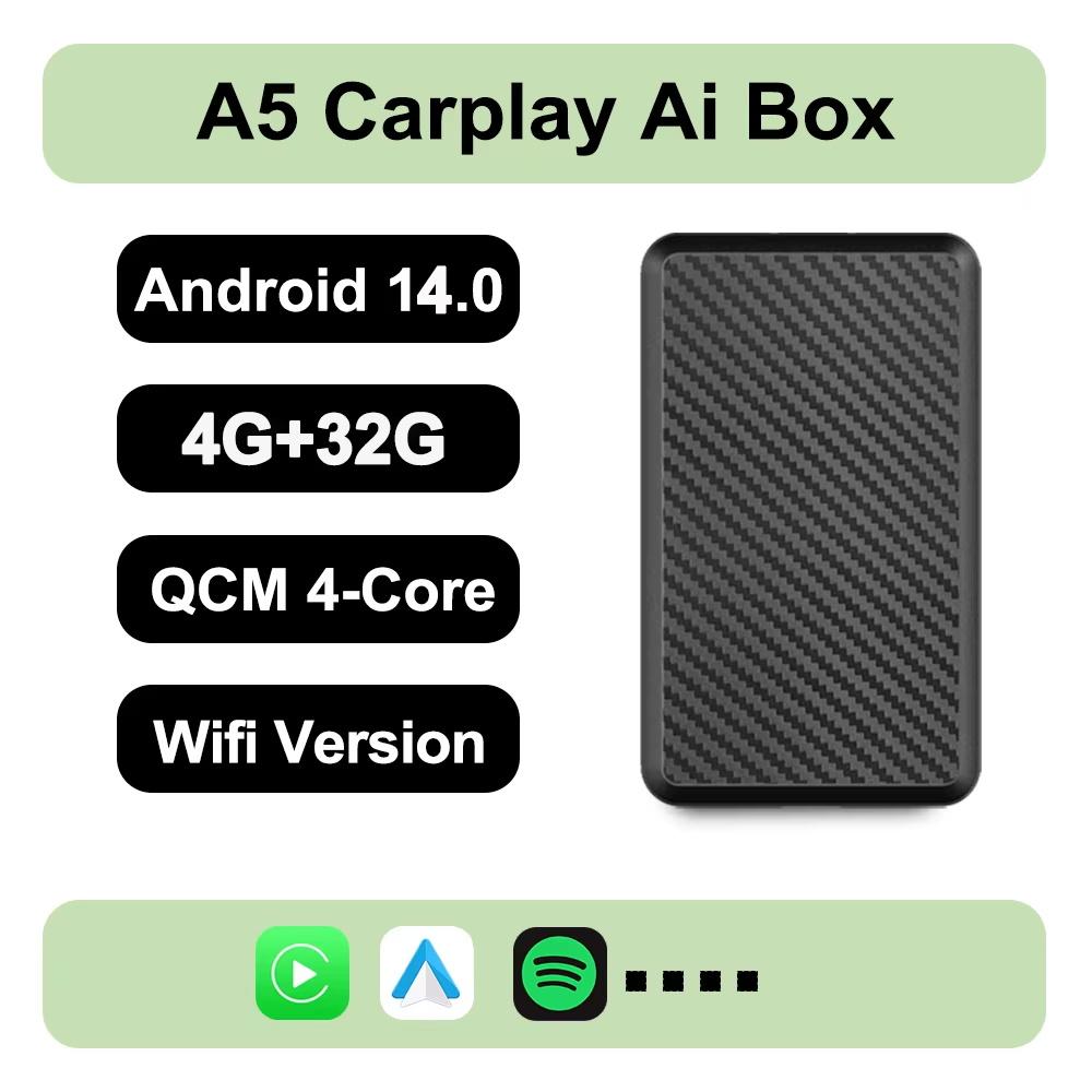 2025 New 3IN1 Android14 Wireless Carplay Android AutoAdapter Upgrade Plug&Play For Youtube Netflix Dongle Wireless Car AI TV BOX