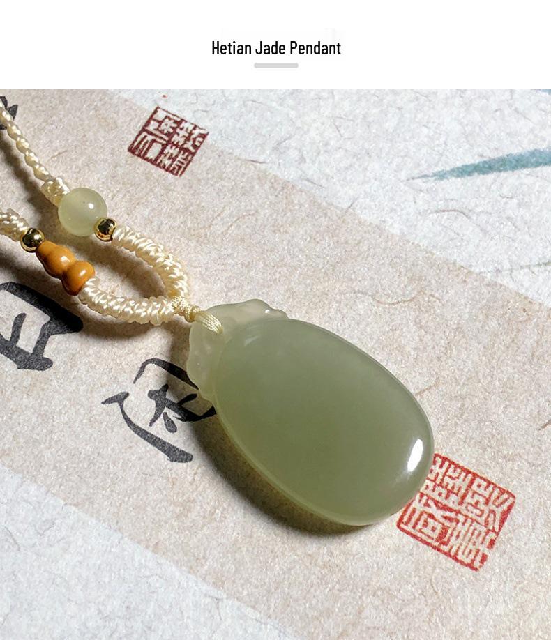 Hetian Jade Pi Xiu Anhänger Charm - Qingbai Stein Halskette für Paare