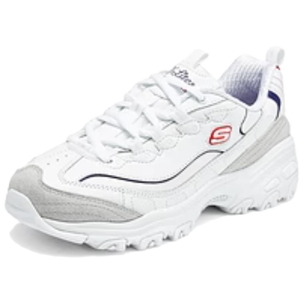 Skechers DLites 1.0 Simples Cómodas Duraderas de Caña Baja Zapatillas Estilo Papá Mujer Blanca 150231-WNVR