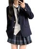 QOOLY Cosplay Uniform Set for High School Navy Size Halloween Costume 5-Piece Girls, Blue, 2XL,
