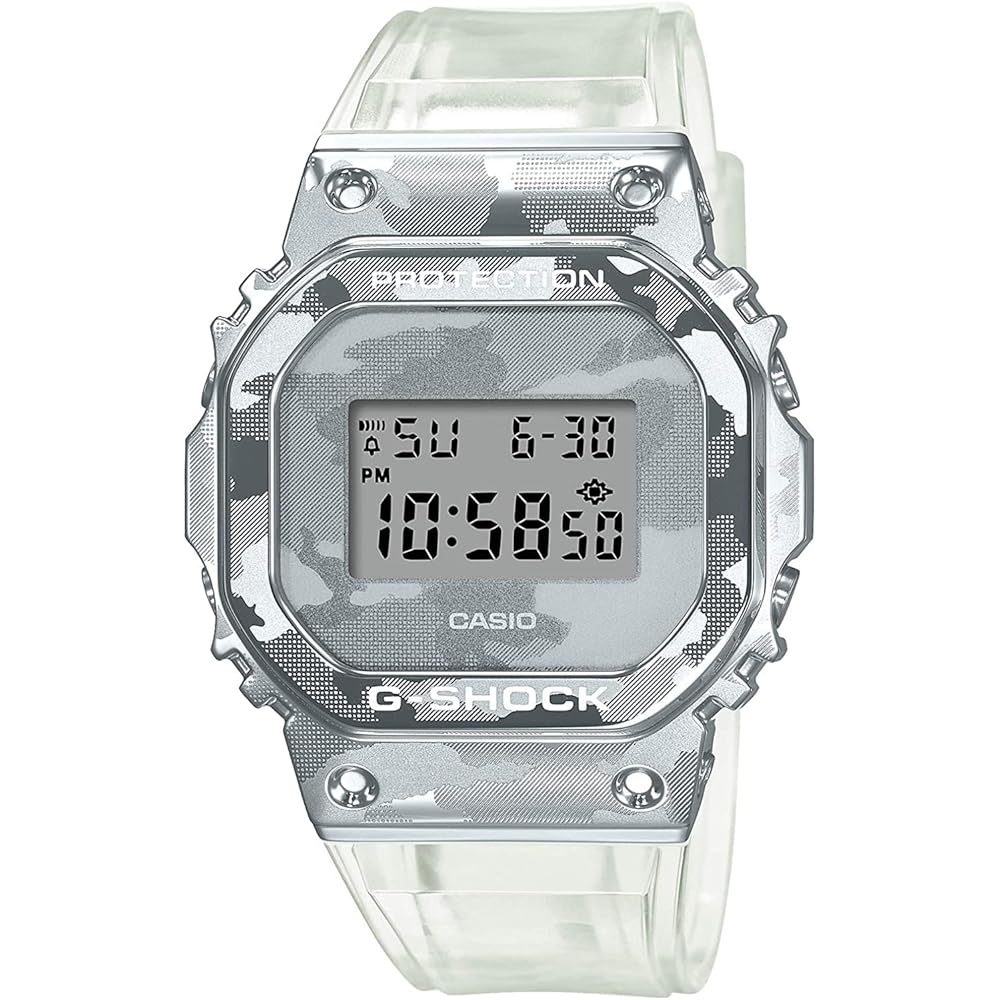 Casio G-Shock GM-5600SCM-1 Metal Covered Skeleton Camouflage Men s Watch Clear Band