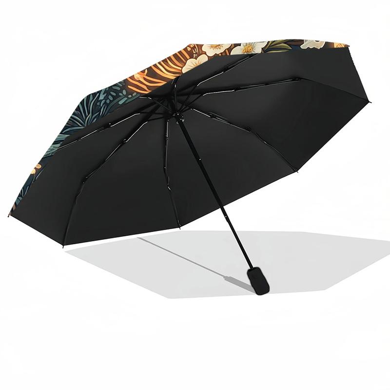 Mystischer Pilzgarten Thema Automatischer Regenschirm Kompakt 8-Rippen-Design Stabile Konstruktion Langlebiger Schirm Stilvolles Accessoire